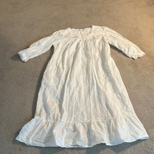 Eileen West long 100% cotton nightgown. White with lace trim.